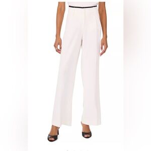 NWT Vince Camuto new ivory color tipped trouser pant Size 4